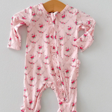 Rose Garland Ruffle Footie