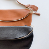 Large Italian Leather Waist Bag