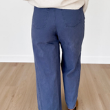 Blue Washed Wide Leg Pants