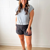 Acid Wash Sleeveless Boxy Denim Top