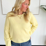 Soft Knit Yellow Relaxed Sweater