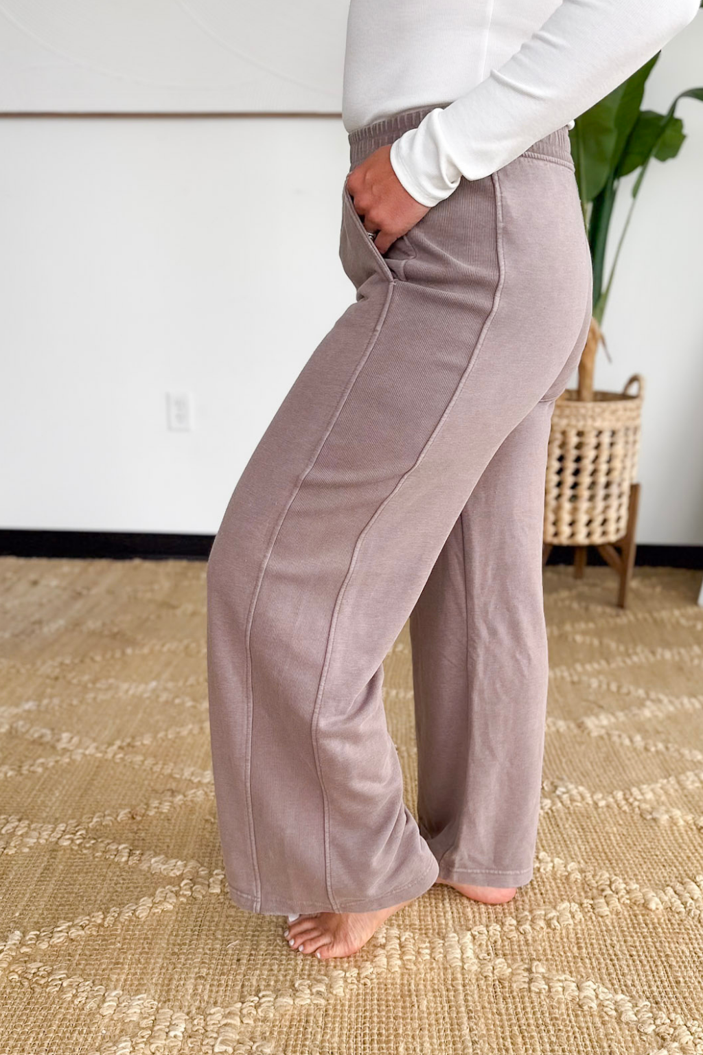 Mocha Wide Leg Everyday Sweatpants