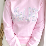 Pink Floral WWJD Crewneck
