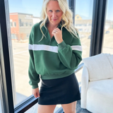 Green/Grey Relaxed 1/4 Zip Pullover