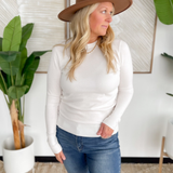 Eliana White Long Sleeve Top