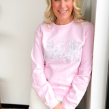 Pink Floral WWJD Crewneck