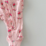 Rose Garland Ruffle Footie
