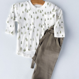 Kids Ribbed Tree Long Sleeve Top & Pants