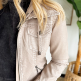 Alanna Hooded Leather Jacket