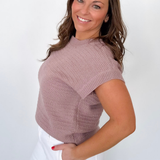 Lilac Knit Sleeveless Sweater