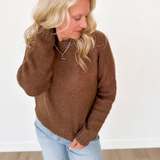 Mocha Speckled Knit Sweater
