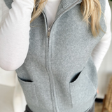 Jade Mock Neck Sweater Vest