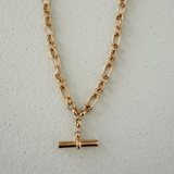 Chain Necklace with Bar Pendant