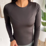 Leighton Double Lined Solid Long Sleeve Top