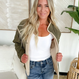 Green Floral Quilted Jacket