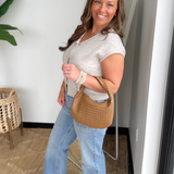 Tan Sleeveless Button Up Sweater