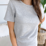 Heather Grey Short Sleeve Top