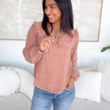 Gianna Patterned Long Sleeve Top