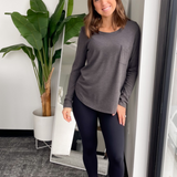 Cassidy Charcoal Long Sleeve Top