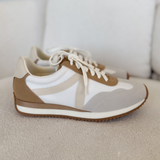 Taupe/Cream Lace Up MIA Sneakers