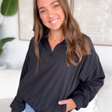 Bailey 3/4 Zip Black Pullover