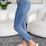 Mabel Mid Rise Boot Cut Vervet Jeans