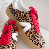MIA Leopard Lace Up Sneakers
