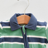 Rugby Stripe Green & Navy Footie