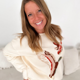 Flying Duck Duo Knit Cream Sweater