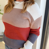 Multi Color Block Knit Sweater