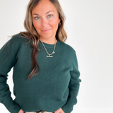 Forest Green Classic Knit Sweater