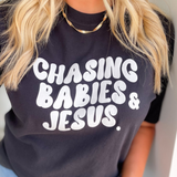 Chasing Babies & Jesus Graphic Tee