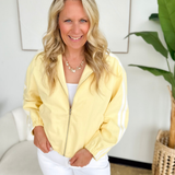 Yellow Zip Up Athletic Jacket