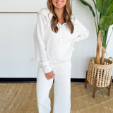 Light Grey Cropped Wide Leg Pant