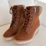 Lace Up Brown Wedged MIA Boots