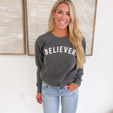 Believer Grey Graphic Crewneck