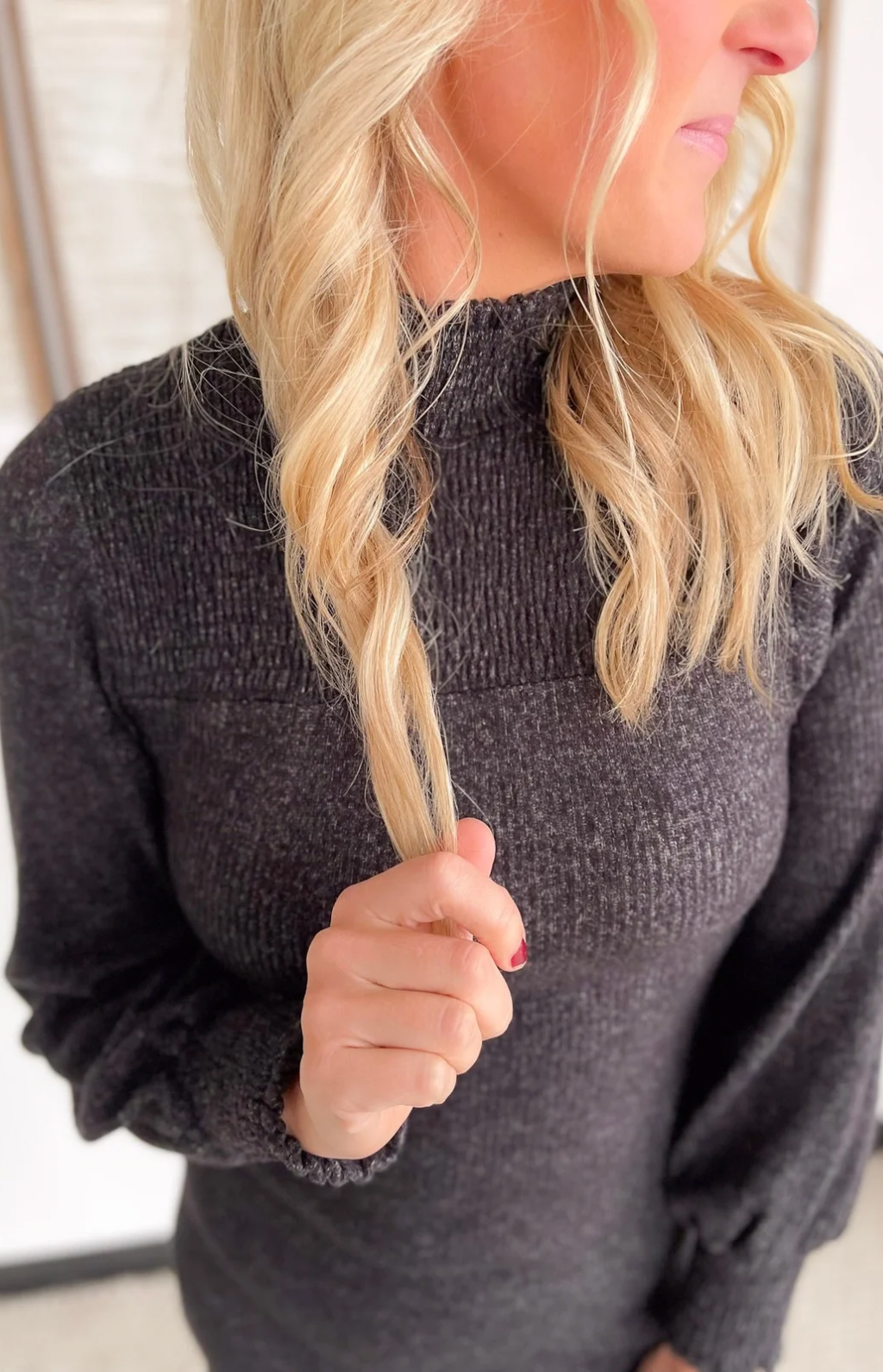 black long sleeve knit midi dress Wild Fable Women's Medium Dress Black Long Sleeve Knit Midi New