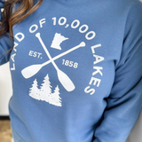 Land of 10K Lakes Blue Crewneck