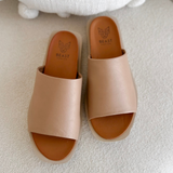 Sand Slip On Platform Sandals