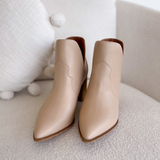 Taupe Pointed Toe Boots