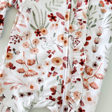 Wren Floral Ruffle Footie