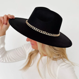 Chain Band Fedora Hat