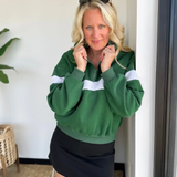 Green/Grey Relaxed 1/4 Zip Pullover