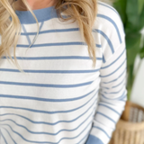 Lightweight Striped Crewneck Top (2 colors)