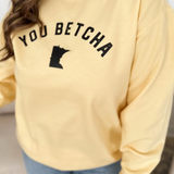 Yellow You Betcha Minnesota Crewneck