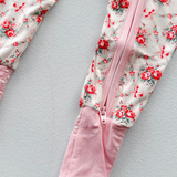 Rose Bow Pink Romper