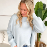 Drop Shoulder Relaxed Knit Sweater (3 Colors)