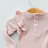 Ruffle Sleeve Pink Romper