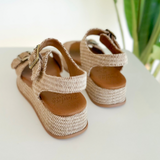 Natural Double Strap Wedge