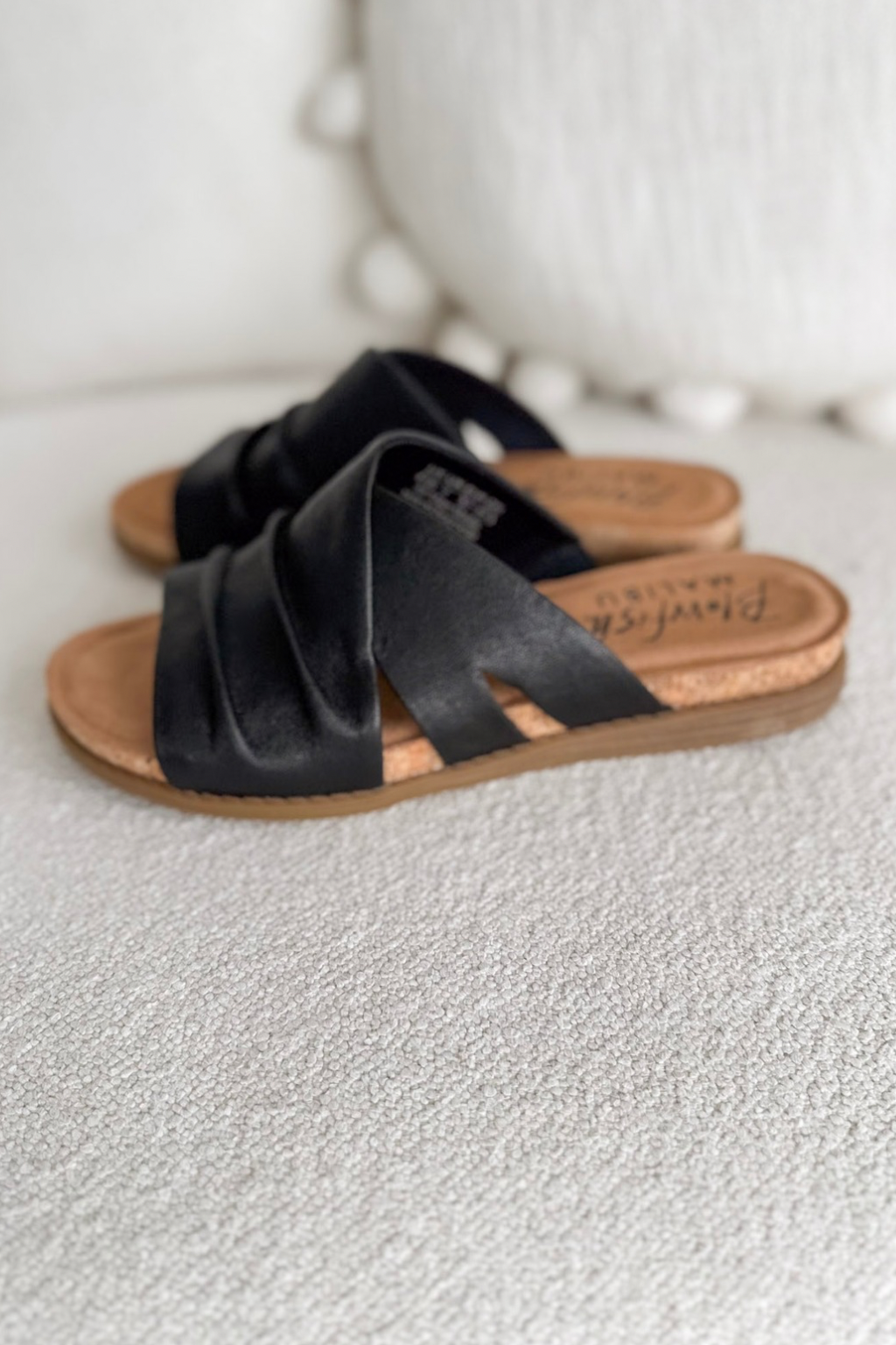 Slip on Black Sandals